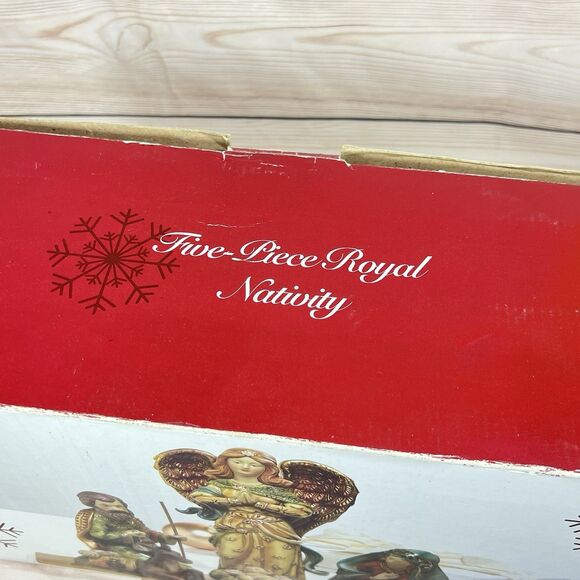 VTG Elements 5 Pc Royal Nativity Scene 2007 Hand Painted Porcelain Holy Family - Picture 13 of 14